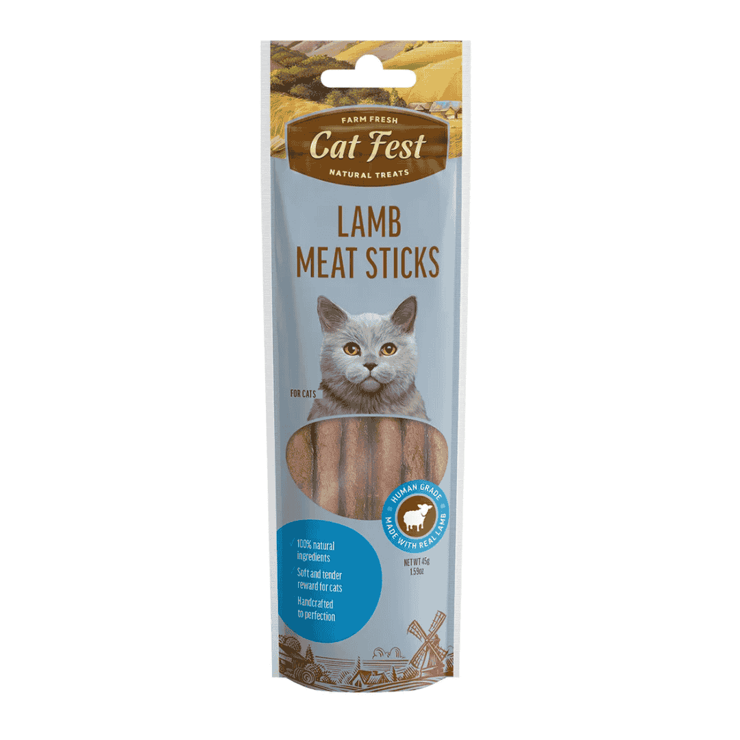 Cat Fest Lamb Meat Sticks for Cats – 45g Natural Meaty Treats