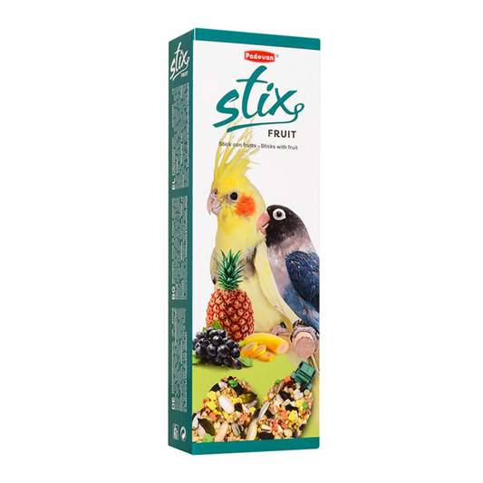 Padovan Stix Fruit Treat for Parakeets & Lovebirds – 100g