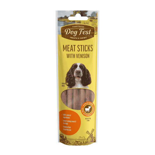 Dog Fest Meat Sticks with Venison for Adult Dogs – 45g