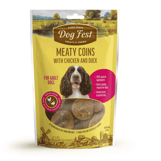 Dog Fest Meaty Coins with Chicken and Duck Rings – 90g
