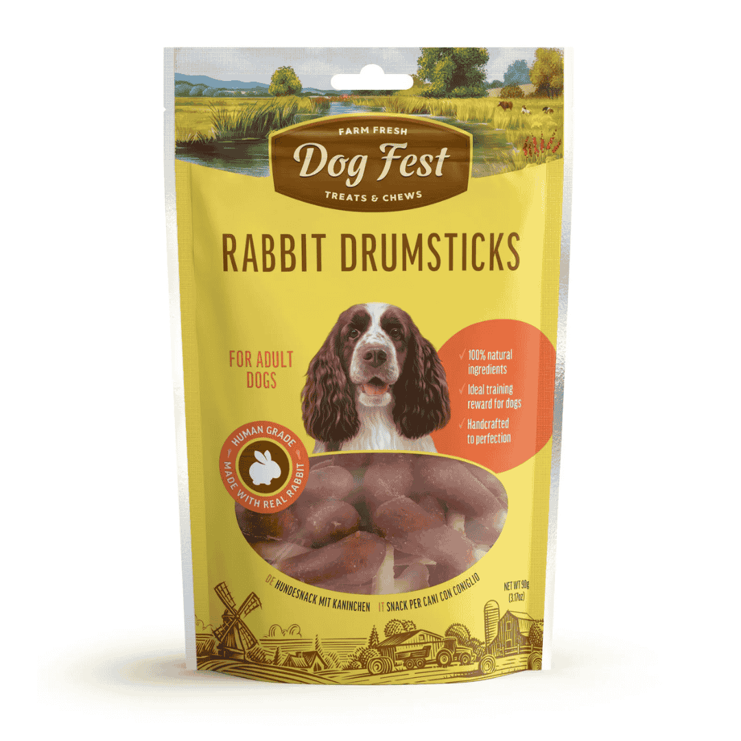 Dog Fest Rabbit Drumsticks for Adult Dogs – 90g