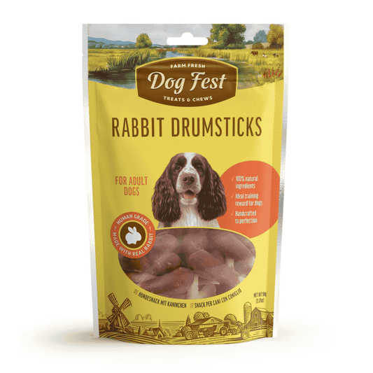 Dog Fest Rabbit Drumsticks for Adult Dogs – 90g
