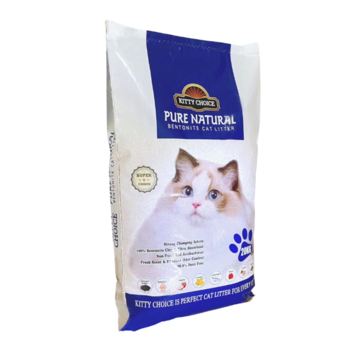 Kitty Choice Natural Bentonite Cat Litter Mixed Fragrance - 20Kg