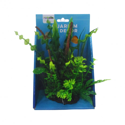 Yusee Aquarium Decoration Artificial Plant -H18cm