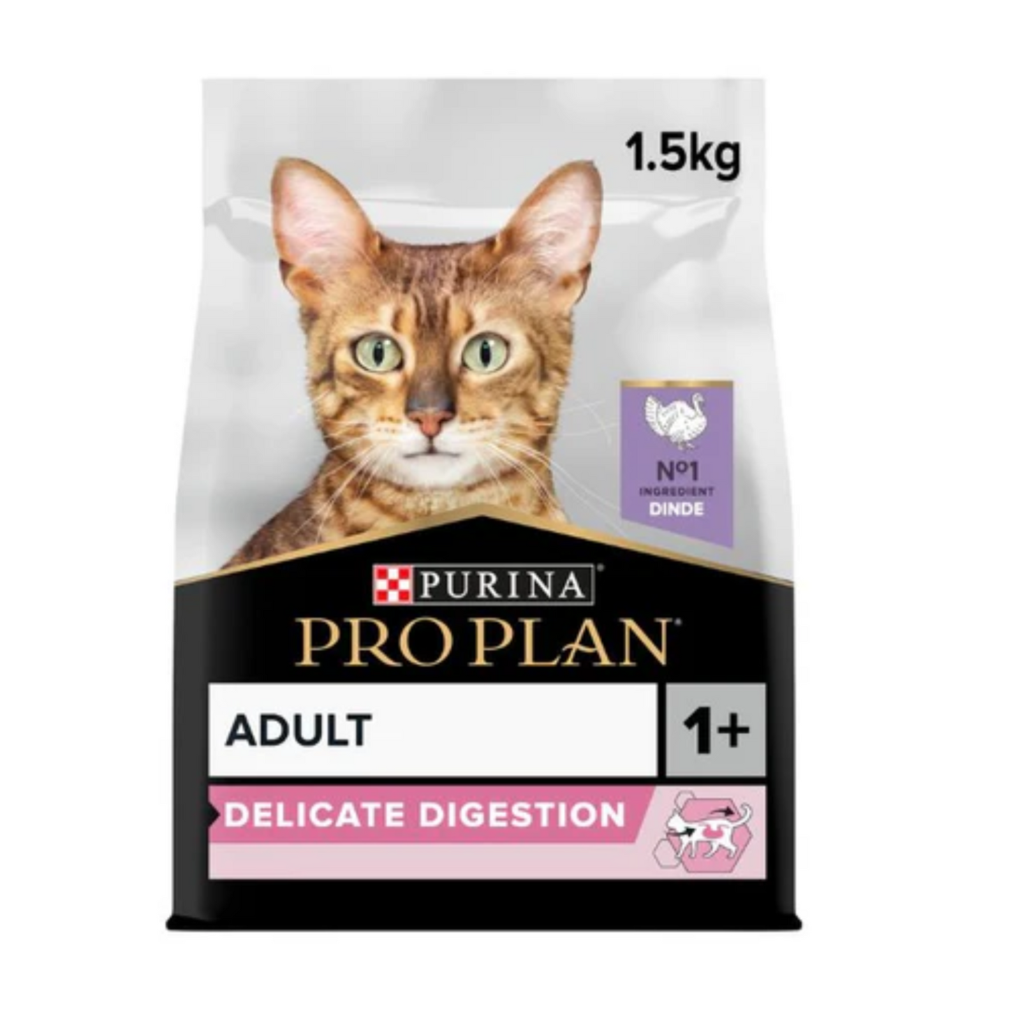 Purina Pro Plan Delicate Adult, Dry Cat Food with Turkey, 1.5 kg
