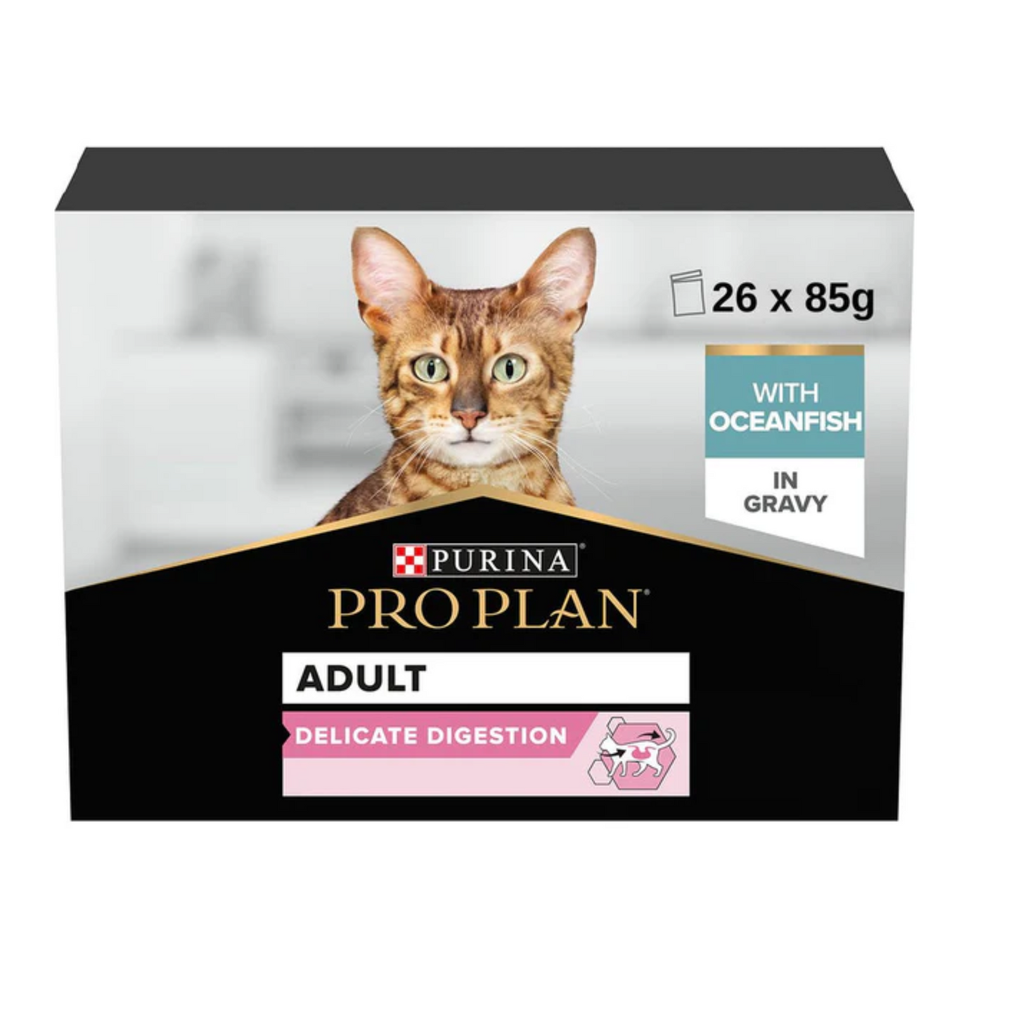 PURINA PRO PLAN NUTRI SAVOUR WET FOOD WITH OCEAN FISH IN GRAVY 85GM