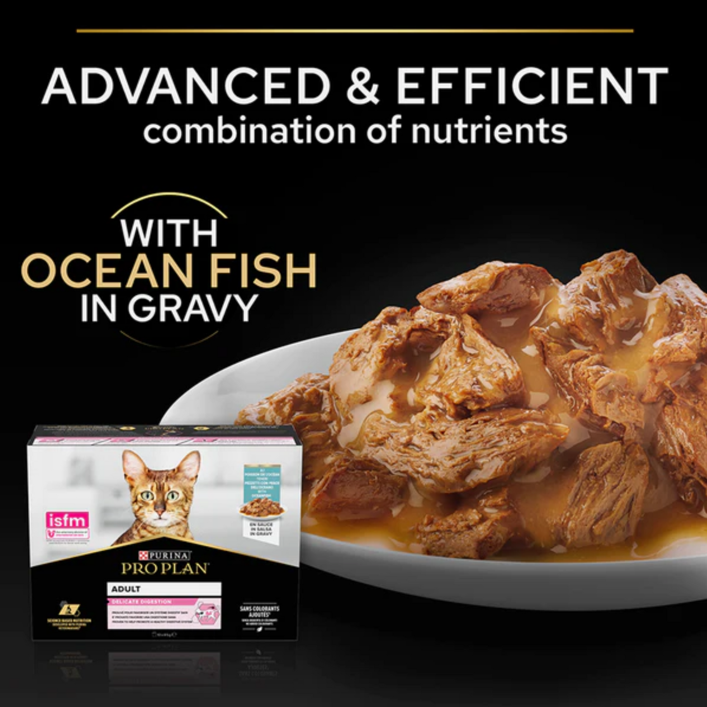PURINA PRO PLAN NUTRI SAVOUR WET FOOD WITH OCEAN FISH IN GRAVY 85GM