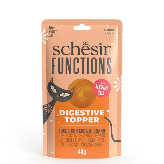 Schesir Cat Digestive Topper Pumpkin & Wheat Grass 40G