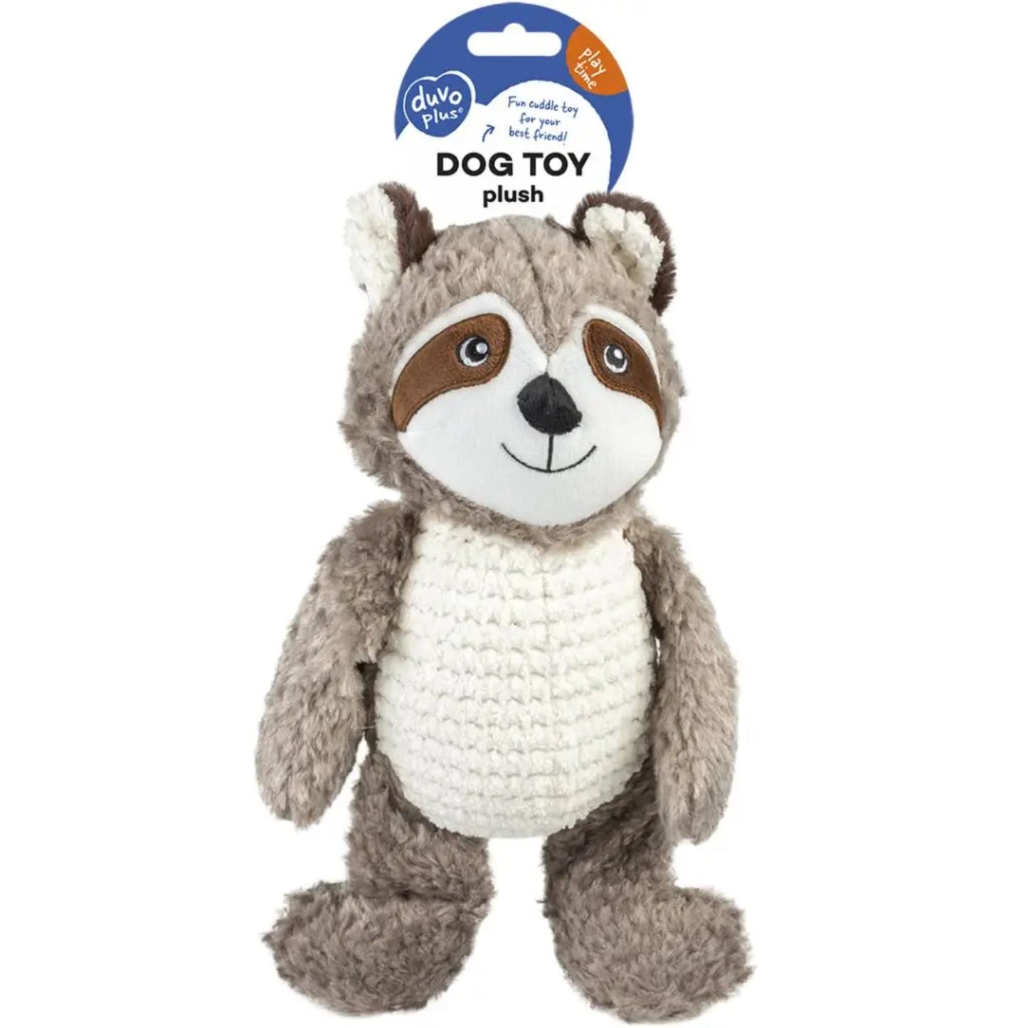 Duvo+ Plush Raccoon Tummy Dog Toy – M
