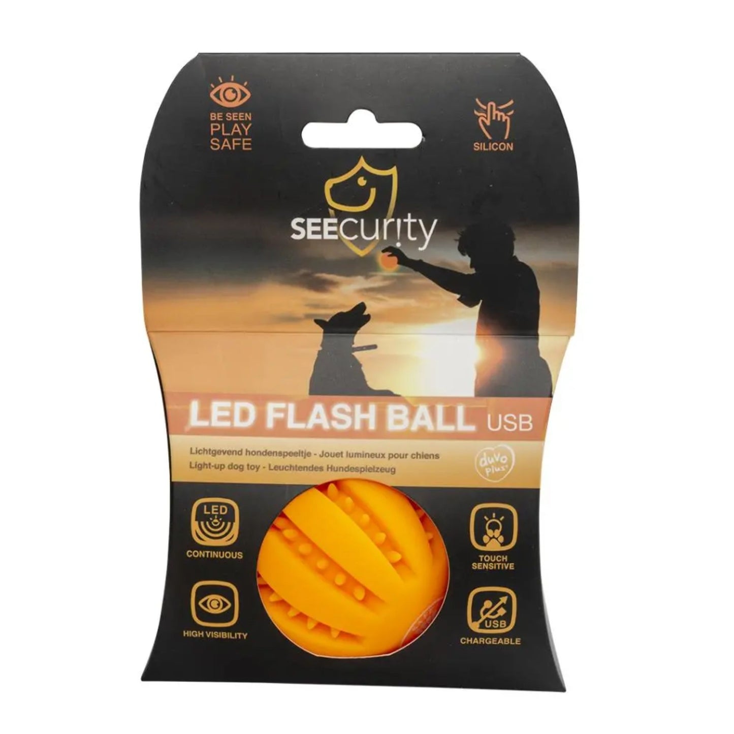 Duvo+ LED Flash Ball Dog Toy - 6.4cm