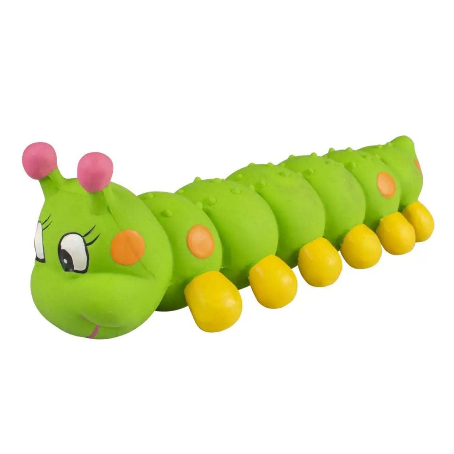 Duvo+ Latex Caterpillar Dog Toy Green - 27x8.5x8cm