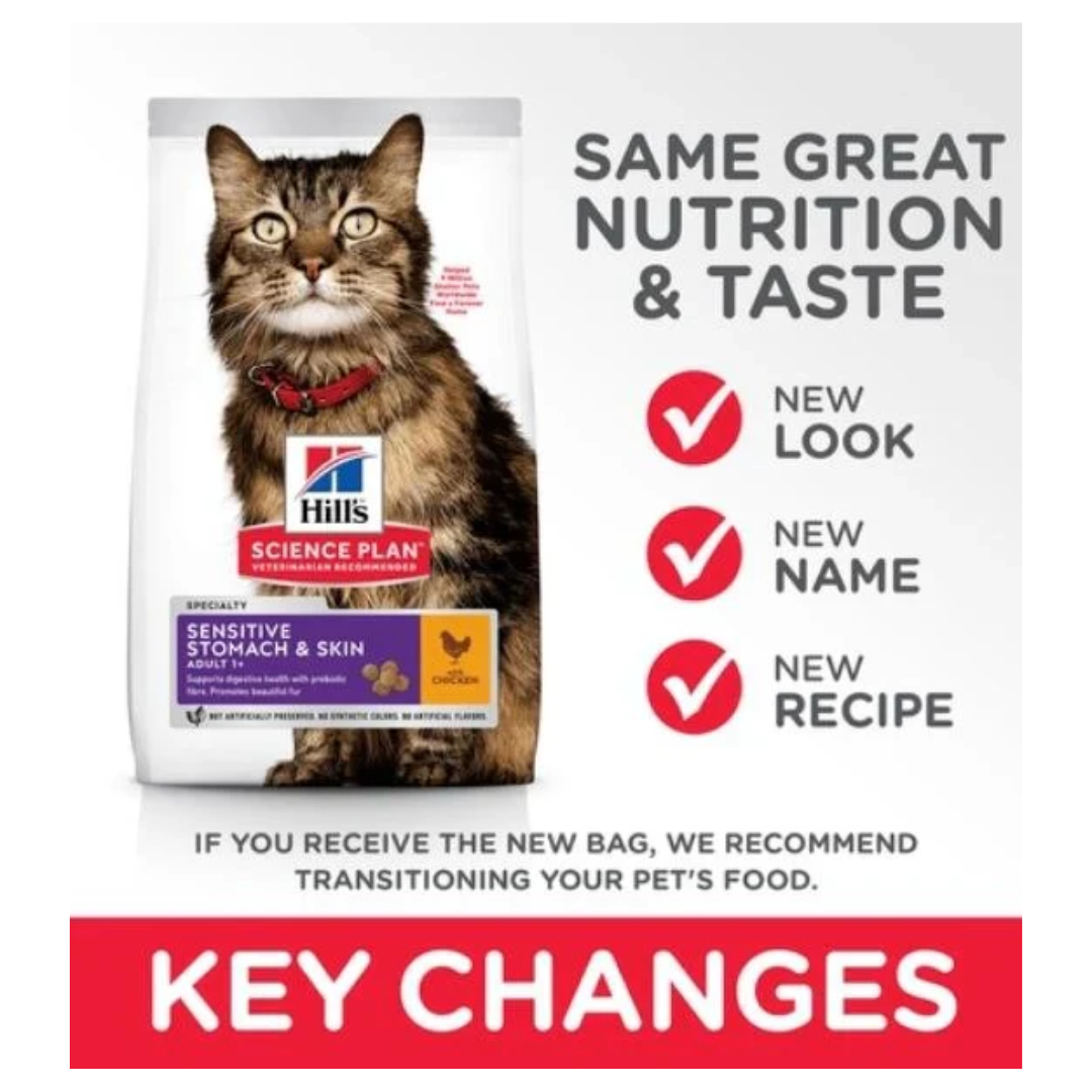 Hills Science Plan Sensitive Stomach & Skin Adult Cat Food with Chicken 1.5kg