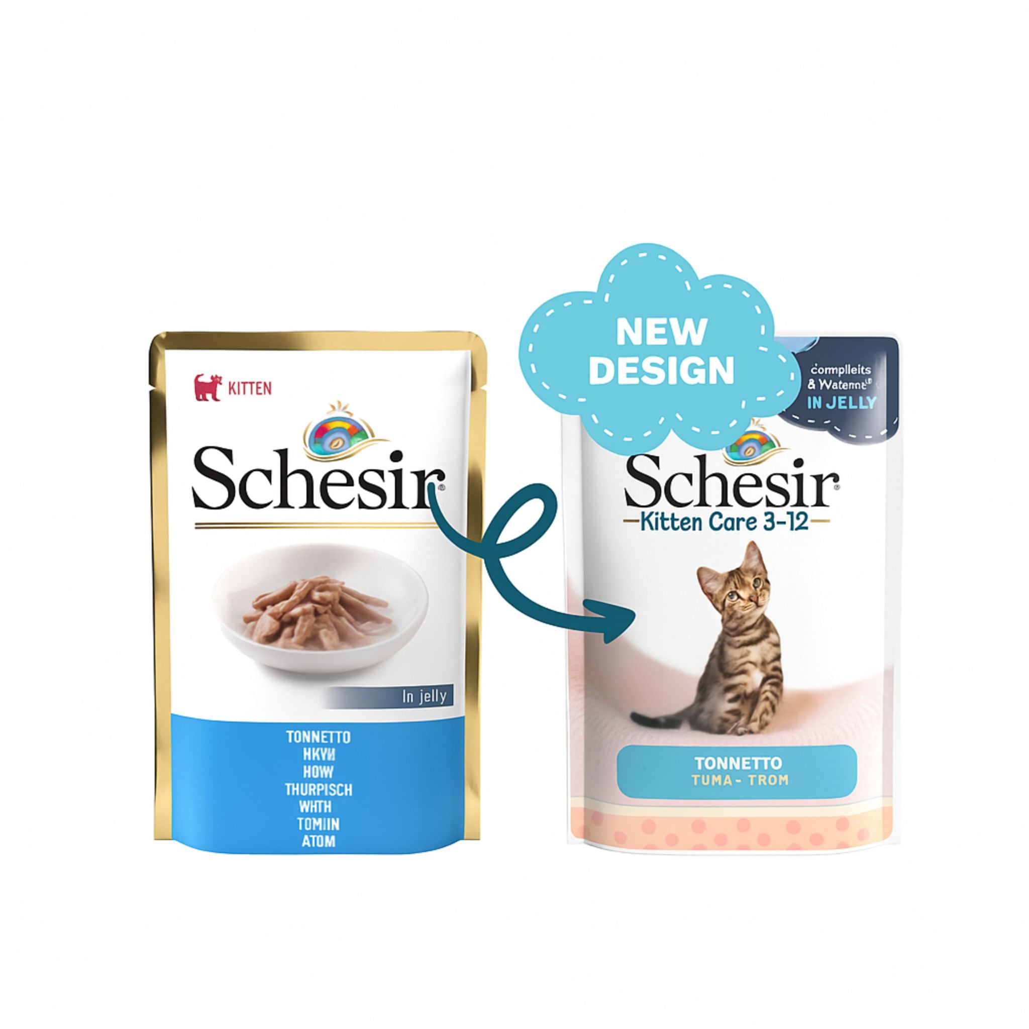 Schesir Kitten Jelly Pouch Tuna Wet Food - 85G