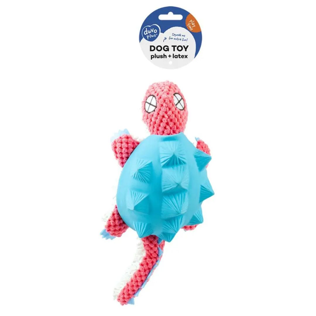 Duvo+ Plush & Latex Armadillo 34x14x8.5cm blue/pink