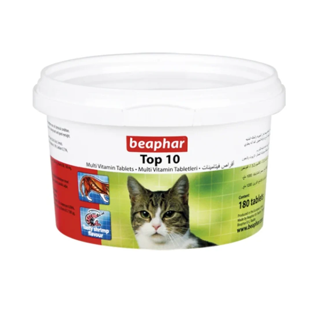 Beaphar Top 10 Cat Multivitamins – 180 Tablets