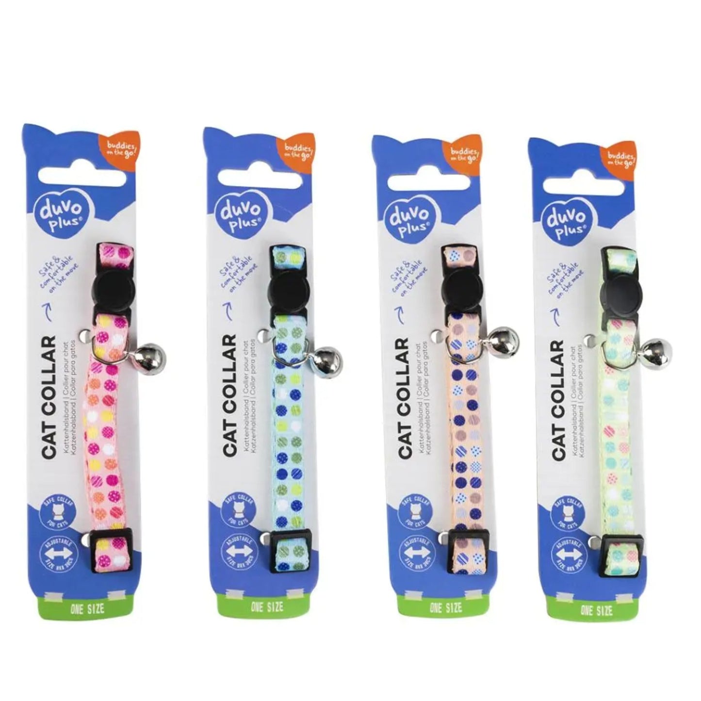 Duvo+ Cat Collar Candy Pattern Nylon Mixed Colors 20–30cmx10mm