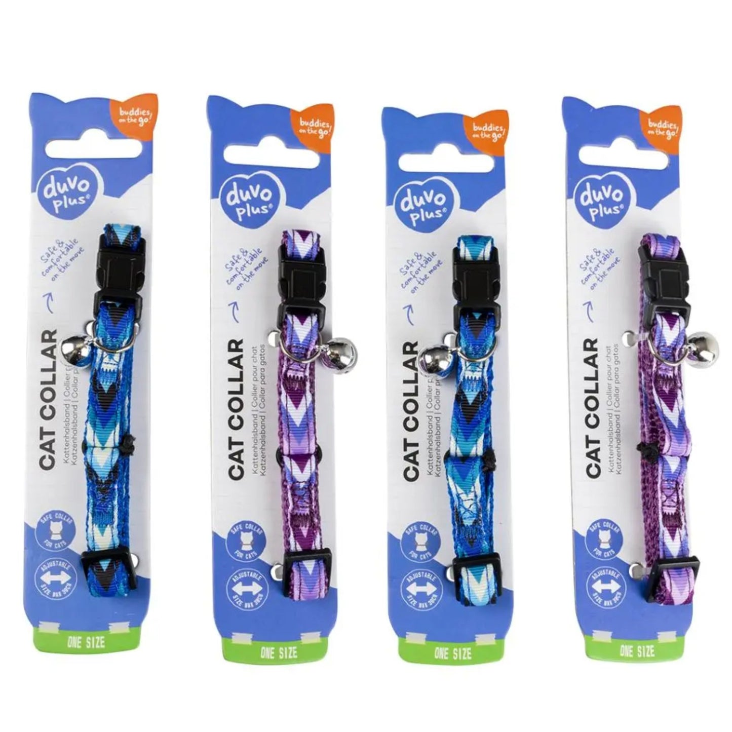 Duvo+ Cat Collar Boho Pattern Nylon Mixed Colors 20–30cmx10mm