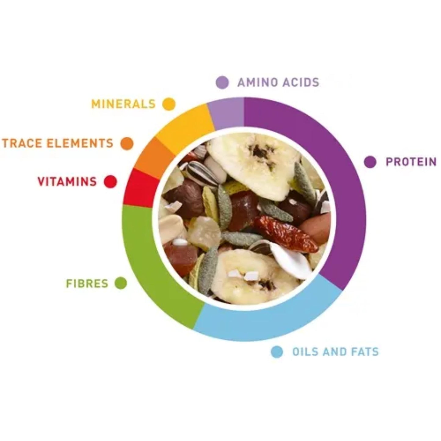 Padovan Wellness Parrots Food Large Pack Premium Mix – 2.5kg