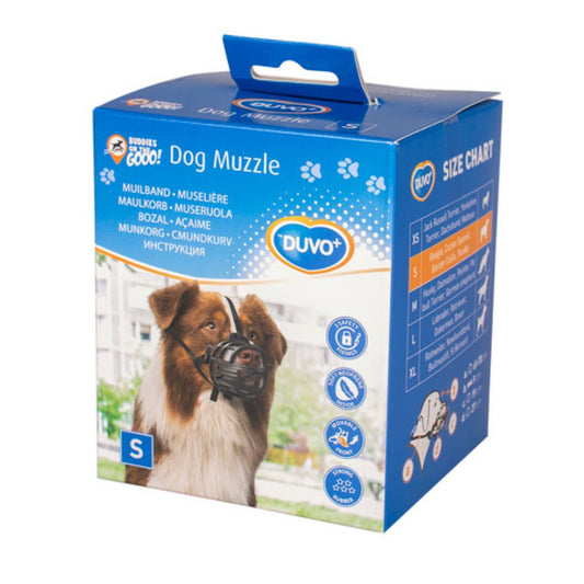 Duvo+ Rubber Dog Muzzle – Size S, Black