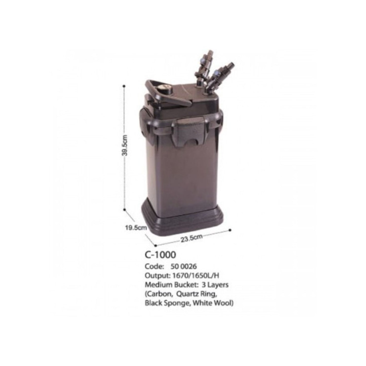 KW Zone Dophin Canister Filter FDC-1000 - 1000L/H