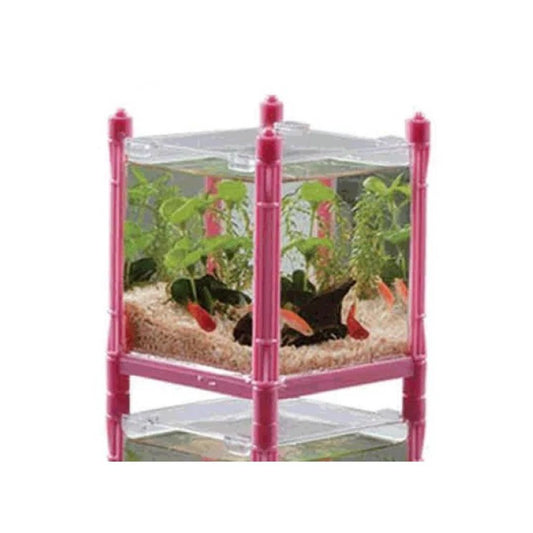 KW Zone Mini Glass Tank – Compact Aquarium for Betta Fish