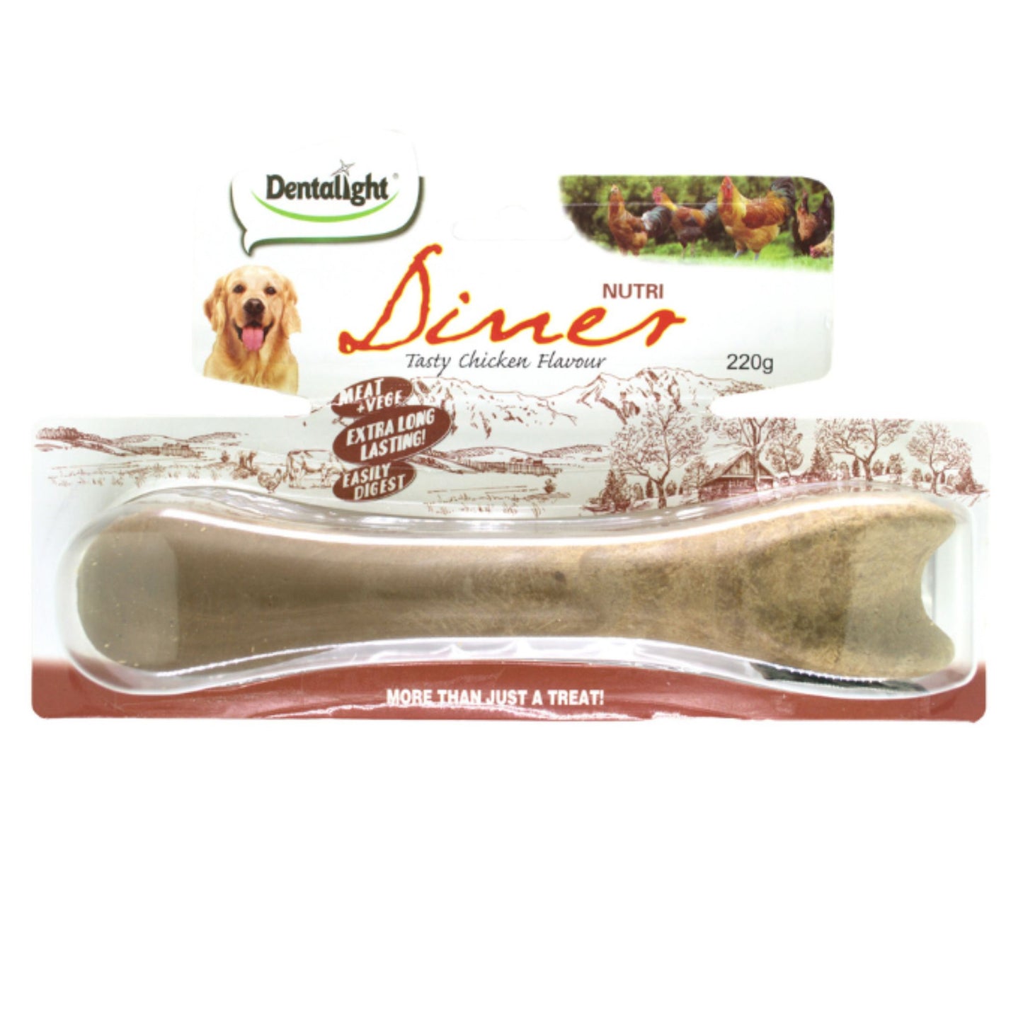 Dentalight 8 Nutri Diner Dog Treat Chicken Flavour - 220g