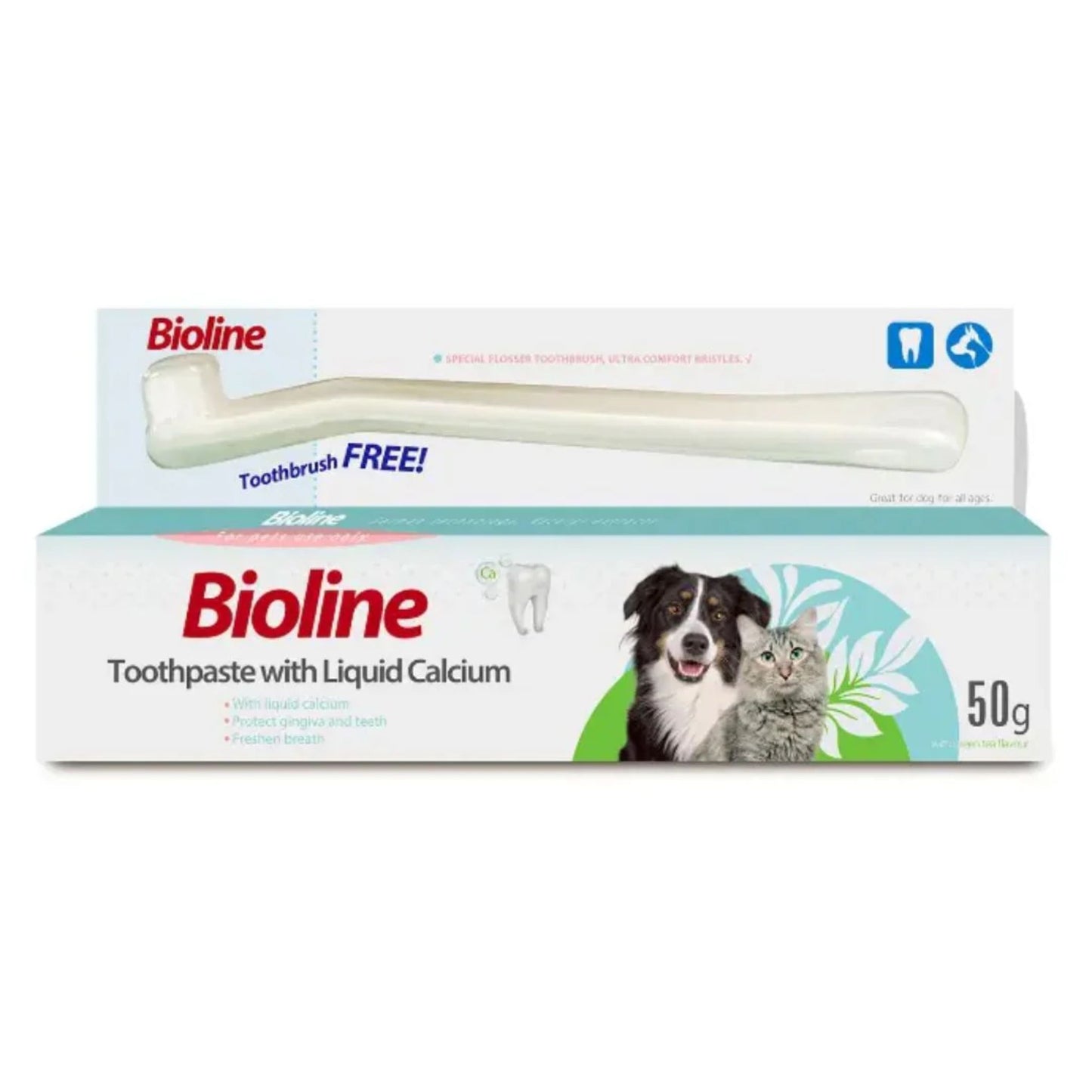 Bioline Pet Toothpaste With Liquid Calcium Dental Care  - 50g
