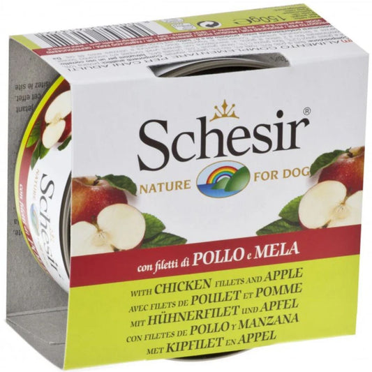 Schesir Dog Wet Food Chicken Fillets & Apple 150G