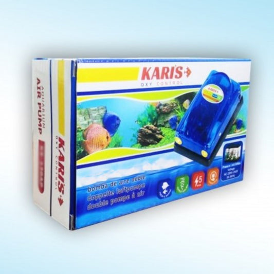 Karis Oxy Control Double Air Aquarium Pump Single Outlet - 3W