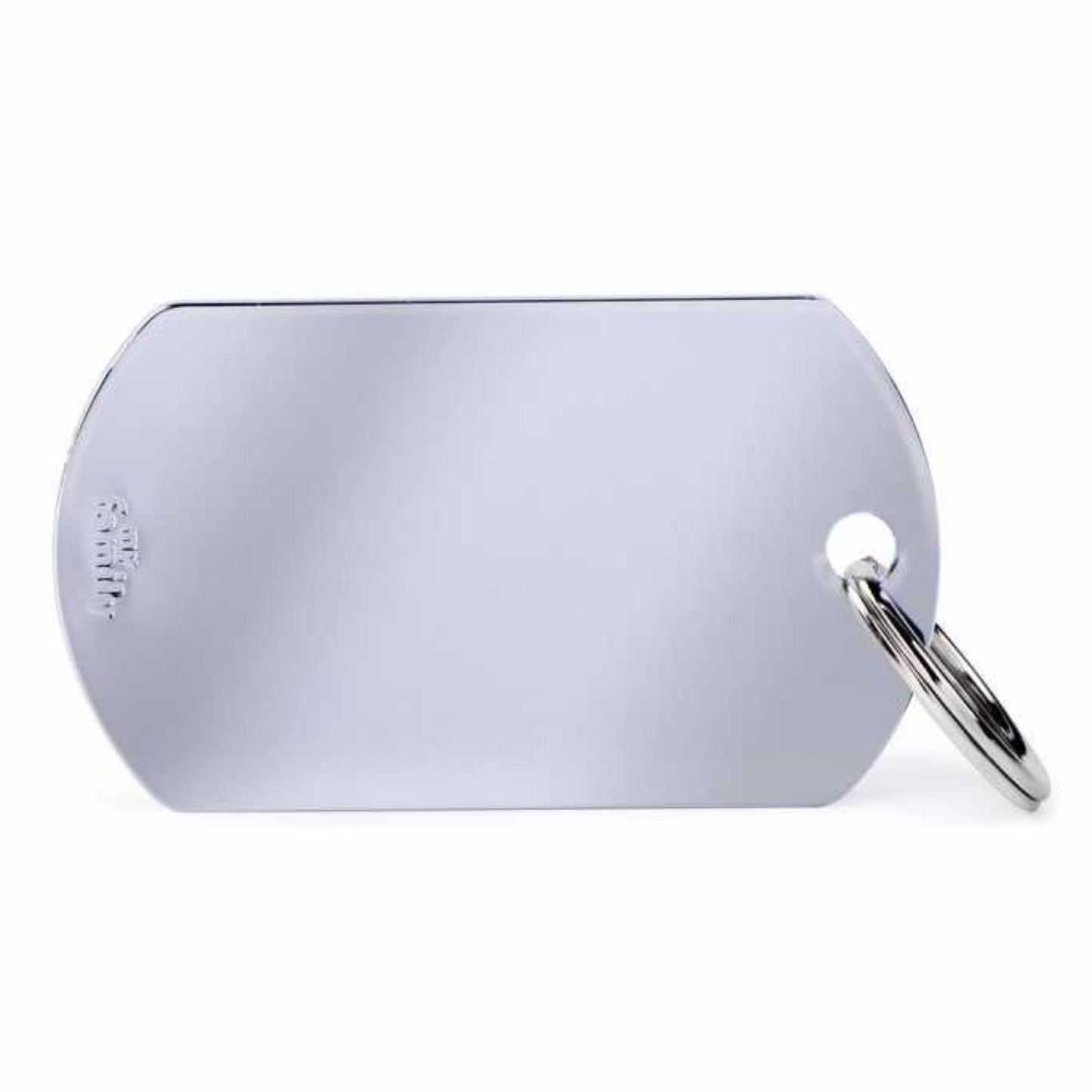 My Family Military Large Chromed Brass Pet ID Tag