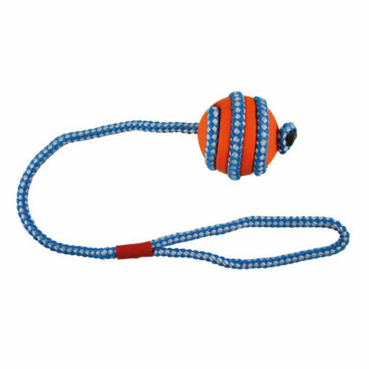 Imac Dog Toy Rubber Ball with Rope – 5 cm – Tug & Chew Play