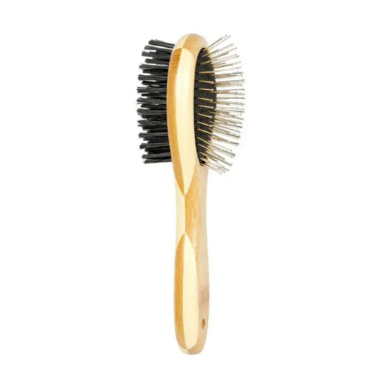 Duvo+ Bamboo 2-in-1 Grooming Brush