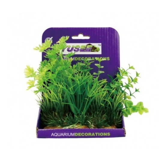 Yusee Aquarium Decoration Artificial Plant - 15cm