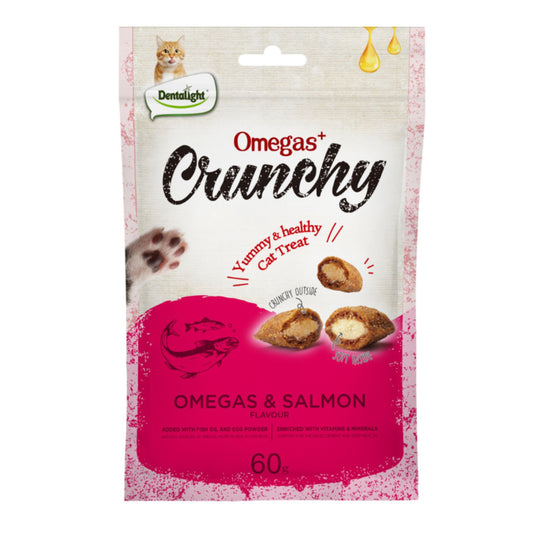 Dentalight Crunchy Cat Treat With Omegas & Salmon - 60g