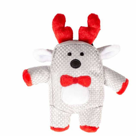 Duvo+ Xmas Plush Reindeer Dog Toy – 24x19x6cm Square Shape