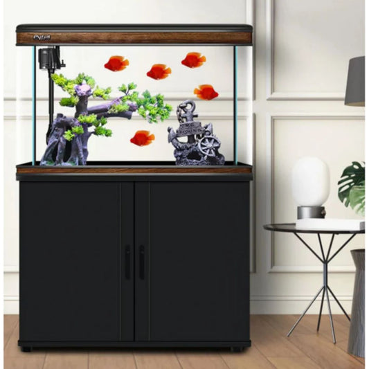 Karis Perfect Aquarium Set with Cabinet – 80×37×58 cm – Black Color