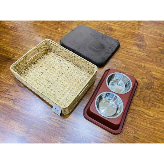 Catry Basket,Cushion& Bowl Set (40 x 30 x 10cm)