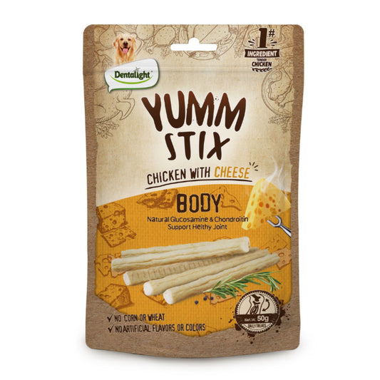 Dentalight Yumm Stix Dog Treats With Chicken & Cheese - 50g