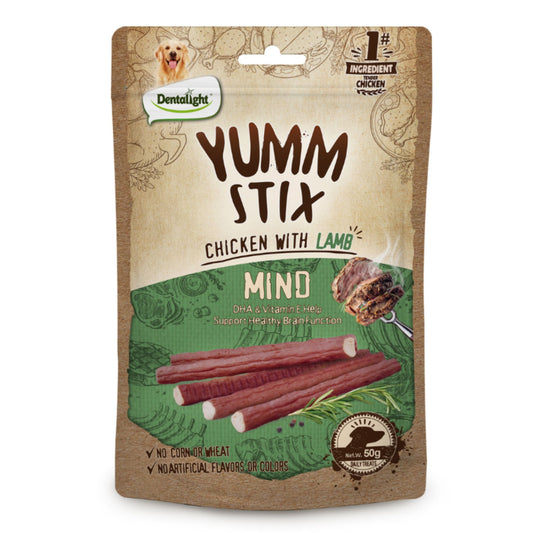 Dentalight Yumm Stix Dog Treats With Chicken & Lamb - 50g