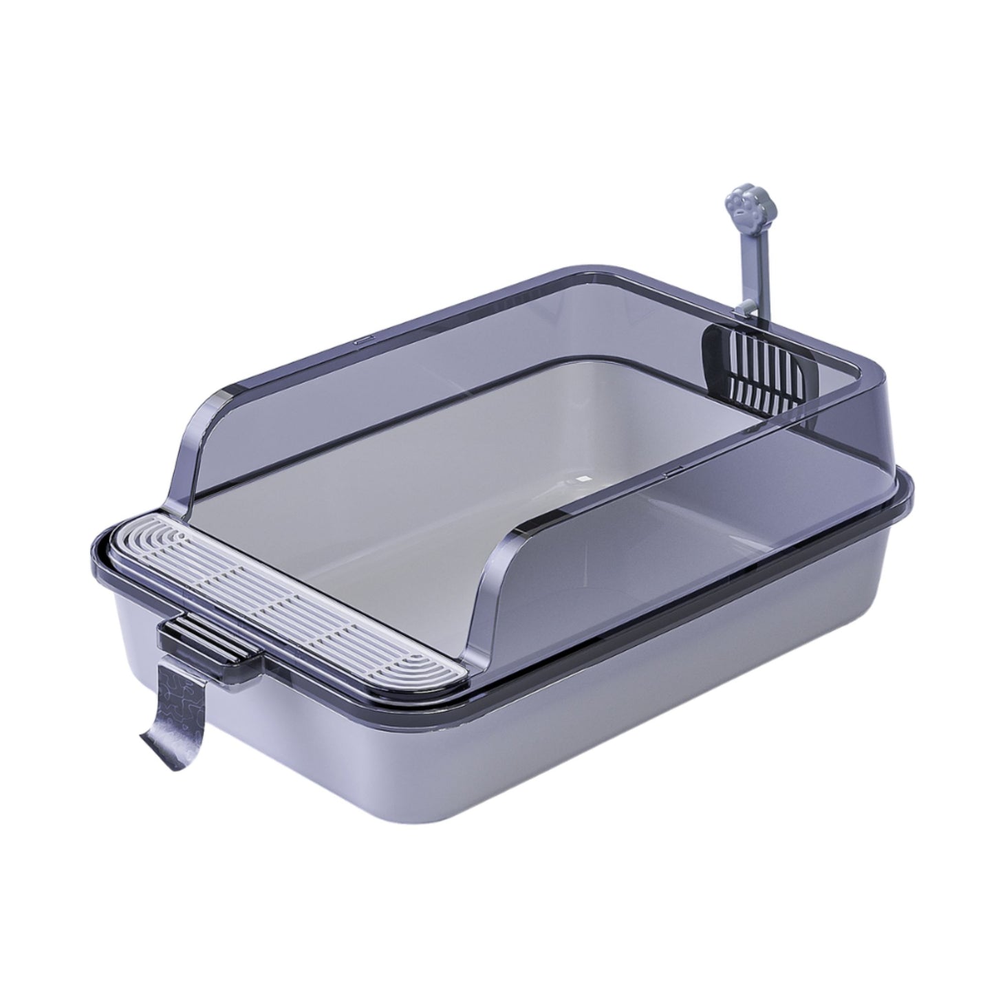 Pado Cat Litter Tray With Scoop Grey M - 53x34x20cm
