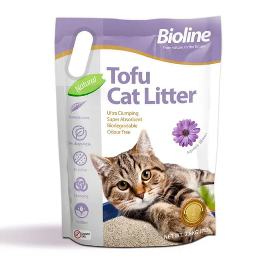 Bioline Tofu Cat Litter 7L Aquatic Bloom Fragrance, Low Dust