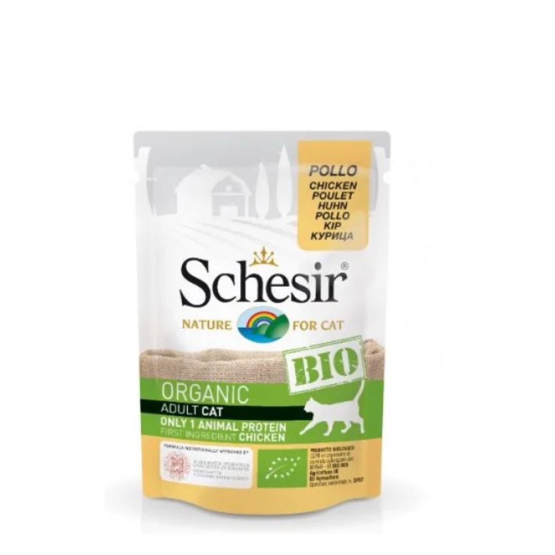 Schesir Bio Wet Cat Food Organic Chicken 85G