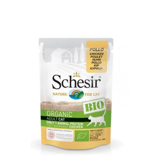 Schesir Bio Wet Cat Food Organic Chicken 85G