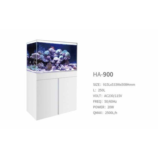 Boyu Marine Aquarium-White, Tank + Cabinet Set (Bottom Filtration System)[Dimension - 915x533x508cm]