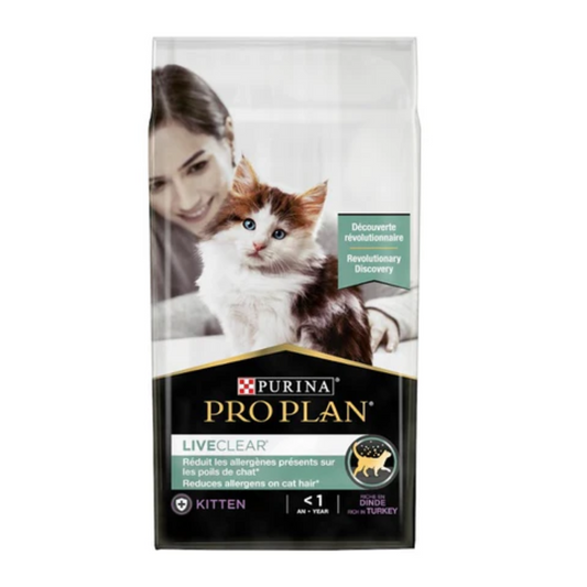 Purina Pro Plan LiveClear Kitten, Allergen Reducing Dry Cat Food with Turkey 1.4 kg