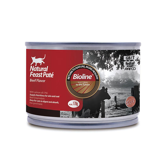 Bioline Natural Feast Pate Beef Recipe 170g Premium Cat Pate