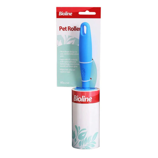 Bioline Pet Lint Roller 60 Sheets Hair & Fur Remover for Pet Owners
