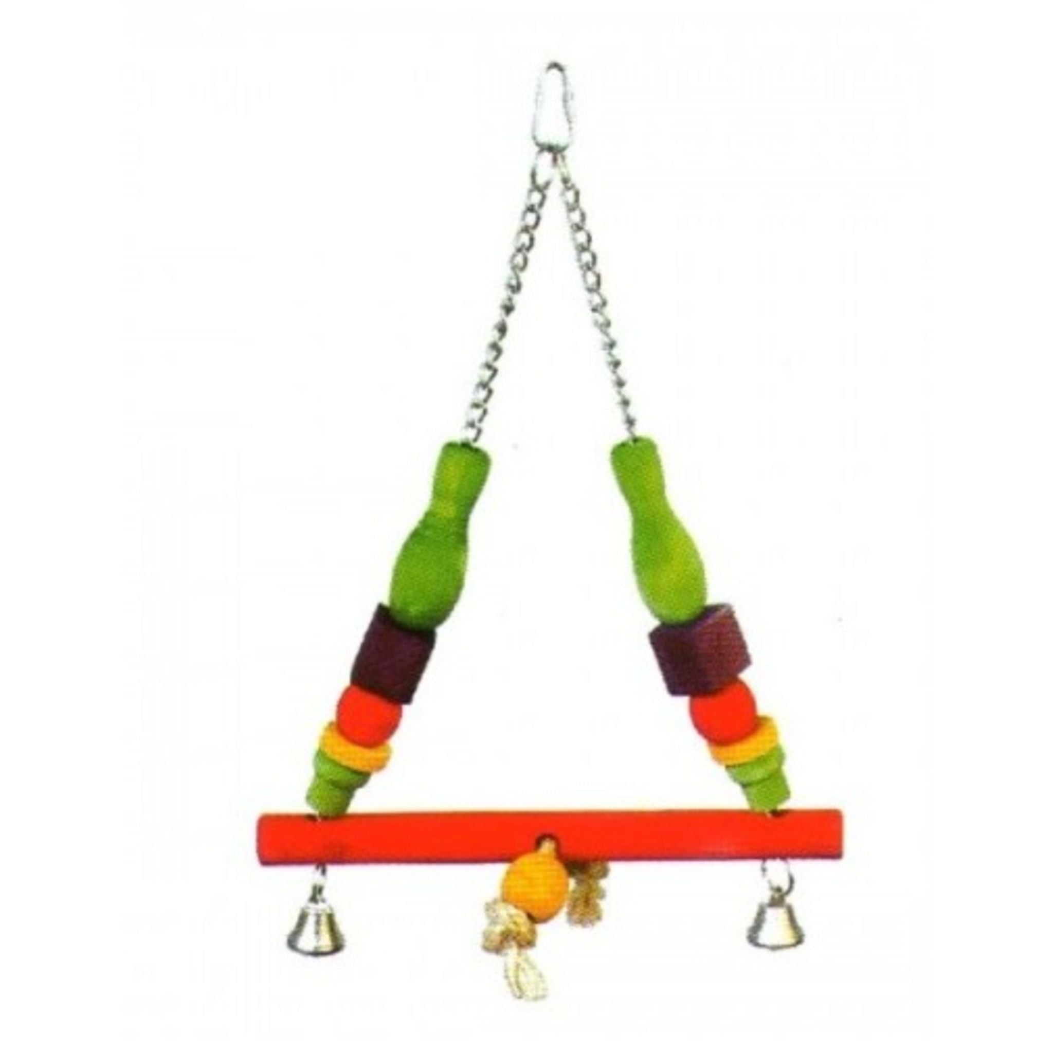 VanPet Triangle Type Swing Toy For Large Birds With Bell - 40x25cm