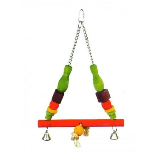 VanPet Triangle Type Swing Toy For Large Birds With Bell - 40x25cm