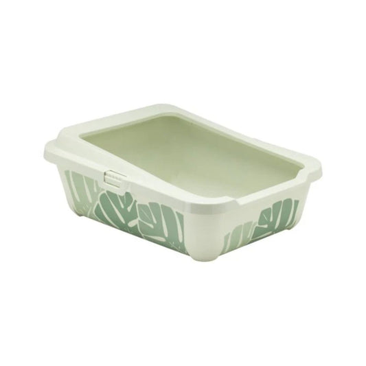 Moderna Hercules Litter Tray K162 – Green – Durable Plastic Cat Litter Pan – Easy to Clean